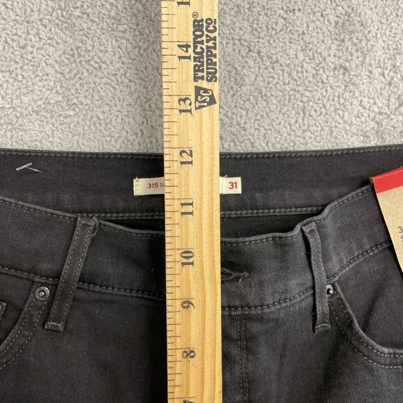 NEW Levis 315 Women's 31 Shaping Bootcut Jeans Black Mid Rise Stretch M0015 - Picture 7 of 12